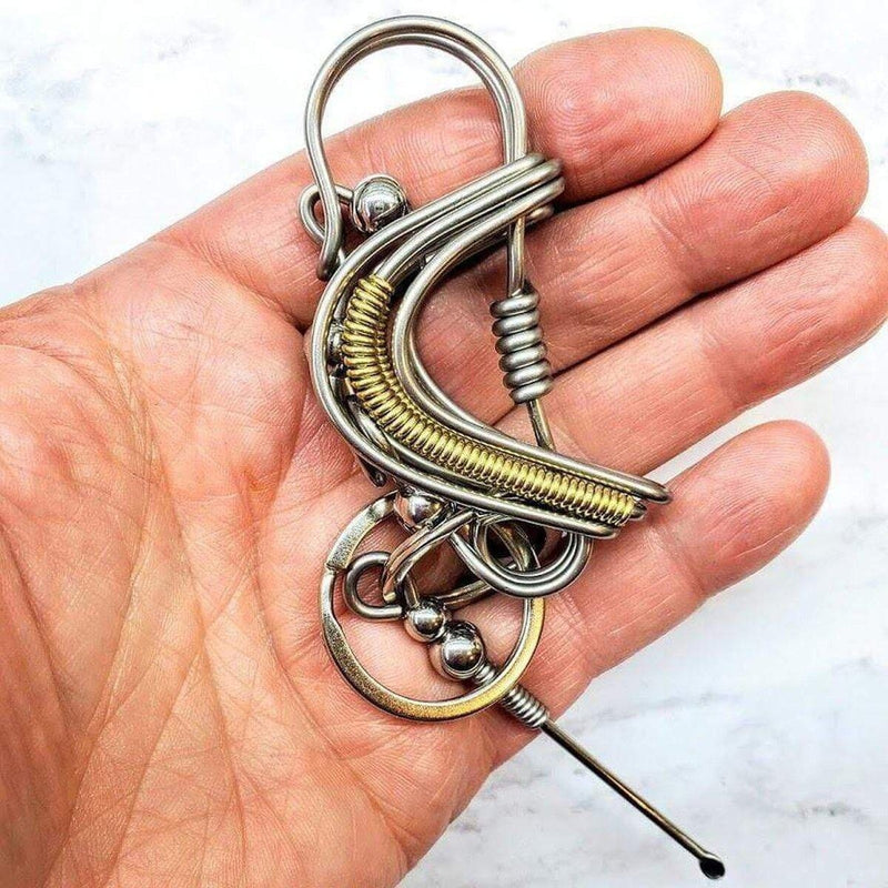 Alexa Martha Designs Key Chain Wire Coiled Birdie Keychain For Him - Limited Edition