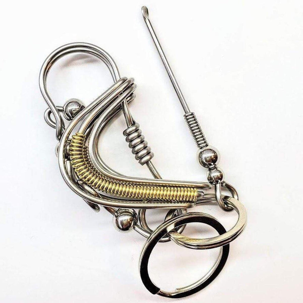 Alexa Martha Designs Key Chain Wire Coiled Birdie Keychain For Him - Limited Edition