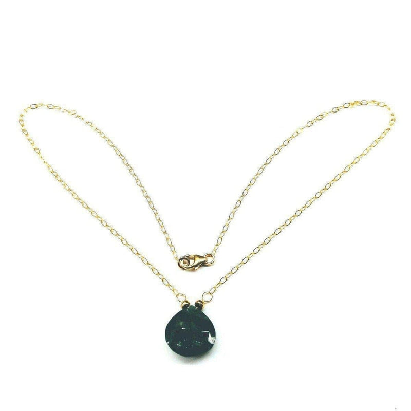 Alexa Martha Designs Necklace 14 KT Gold Filled Emerald Pear Drop Necklace