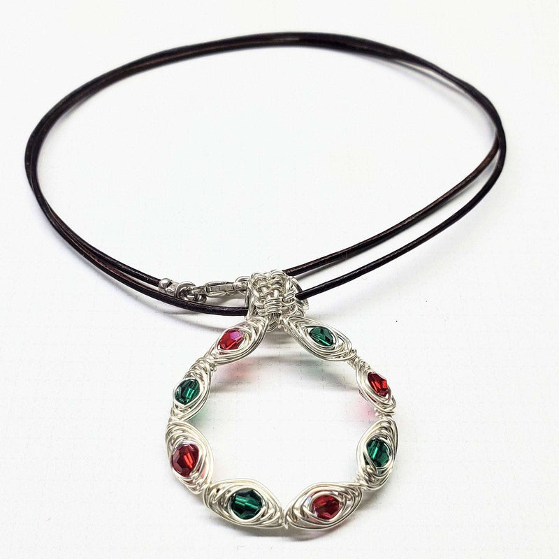 Alexa Martha Designs Necklace Alexa Martha Designs Christmas Holiday Wreath Necklace