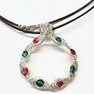 Alexa Martha Designs Necklace Alexa Martha Designs Christmas Holiday Wreath Necklace