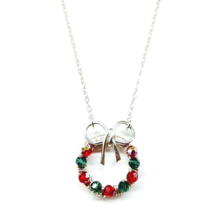 Alexa Martha Designs Necklace Alexa Martha Designs Limited Edition Red And Green Crystal Wreath Necklace