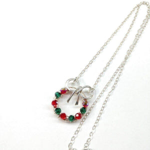 Alexa Martha Designs Necklace Alexa Martha Designs Limited Edition Red And Green Crystal Wreath Necklace