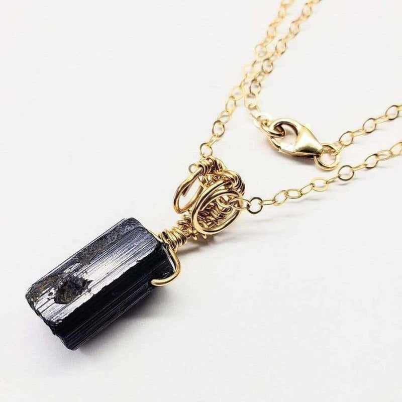 Alexa Martha Designs Necklace Alexa Martha Designs Raw Black Tourmaline Gemstone Necklace