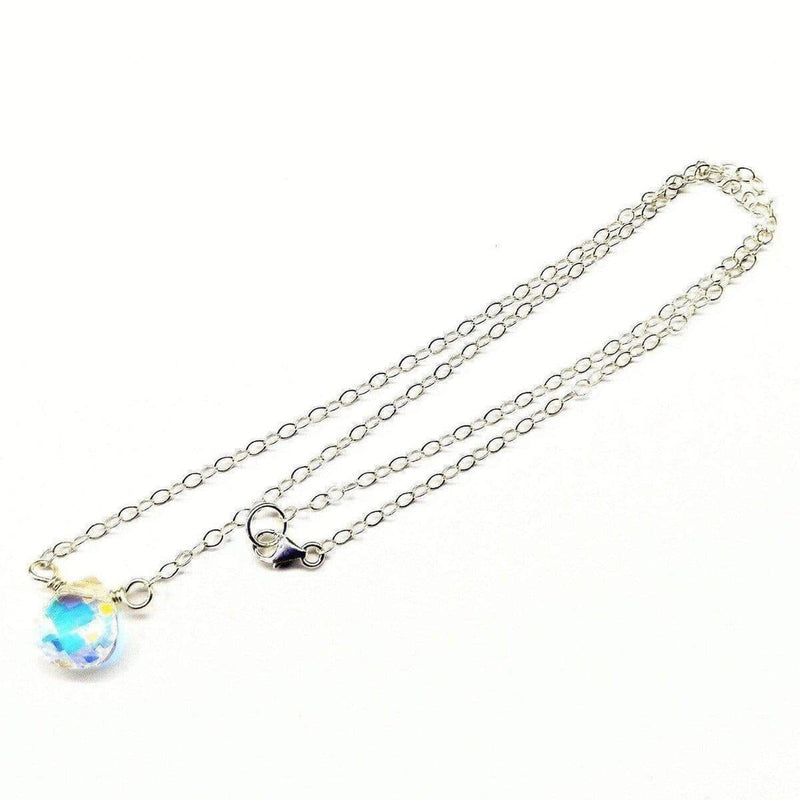 Alexa Martha Designs Necklace Alexa Martha Designs Sterling Silver Wire Wrapped Crystal Briolette Drop Necklace