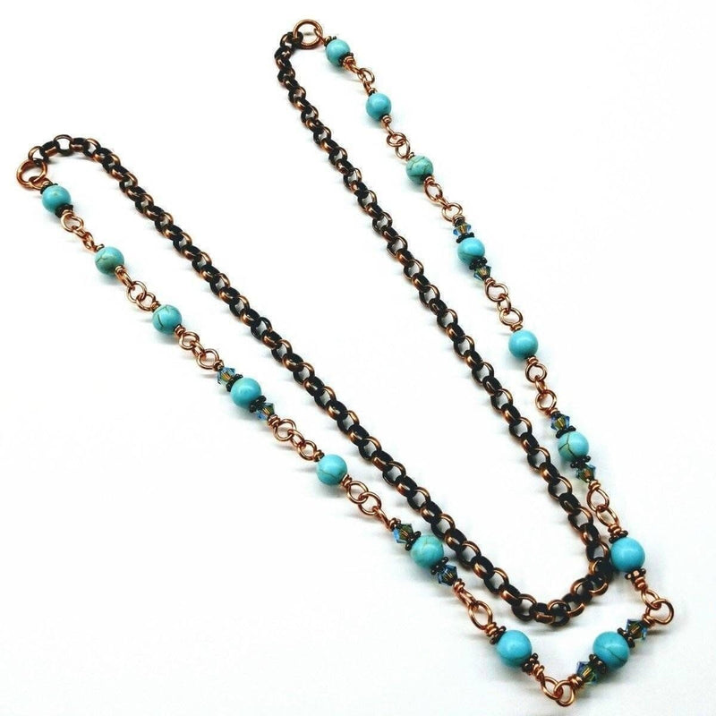 Alexa Martha Designs Necklace Alexa Martha Designs Wire Wrapped 24 Inches Copper Turquoise Necklace