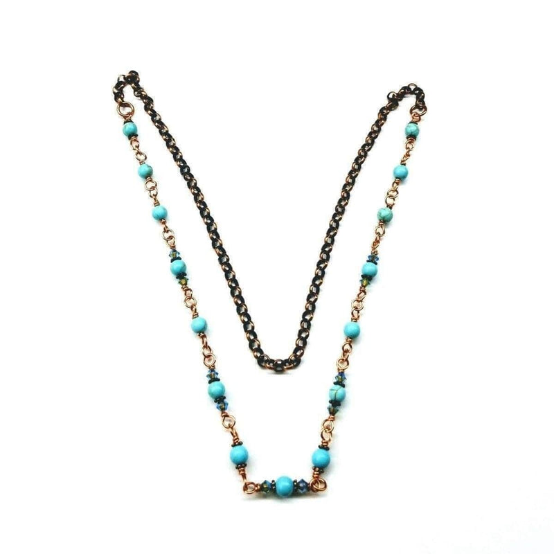 Alexa Martha Designs Necklace Alexa Martha Designs Wire Wrapped 24 Inches Copper Turquoise Necklace