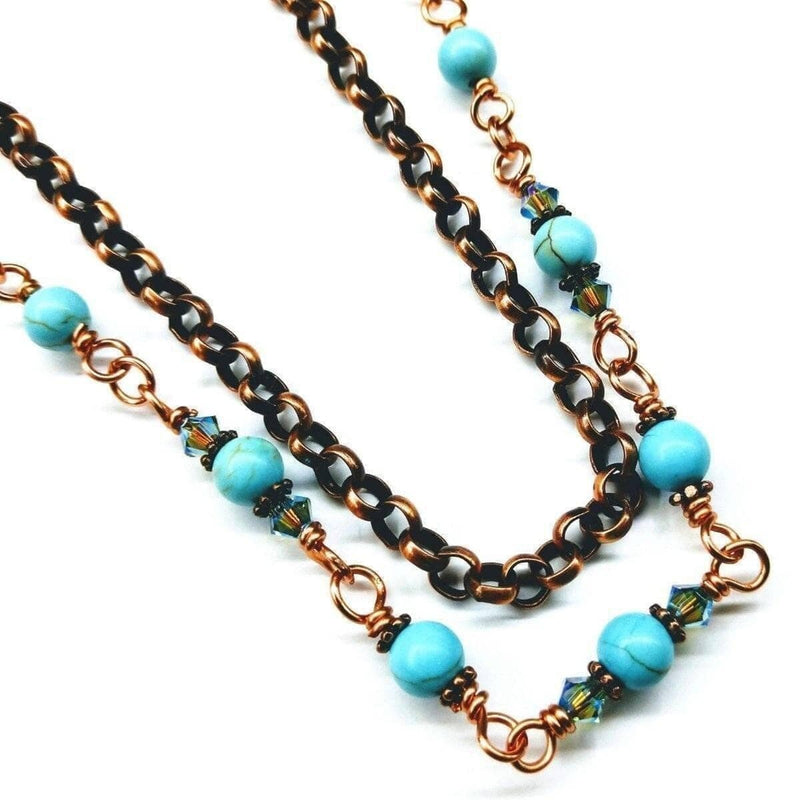 Alexa Martha Designs Necklace Alexa Martha Designs Wire Wrapped 24 Inches Copper Turquoise Necklace