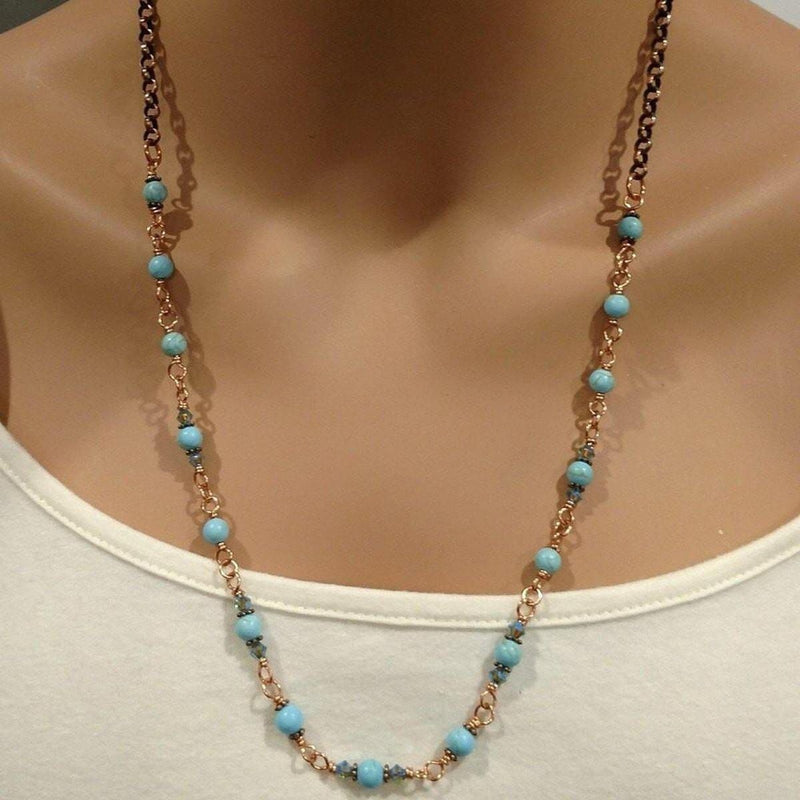 Alexa Martha Designs Necklace Alexa Martha Designs Wire Wrapped 24 Inches Copper Turquoise Necklace