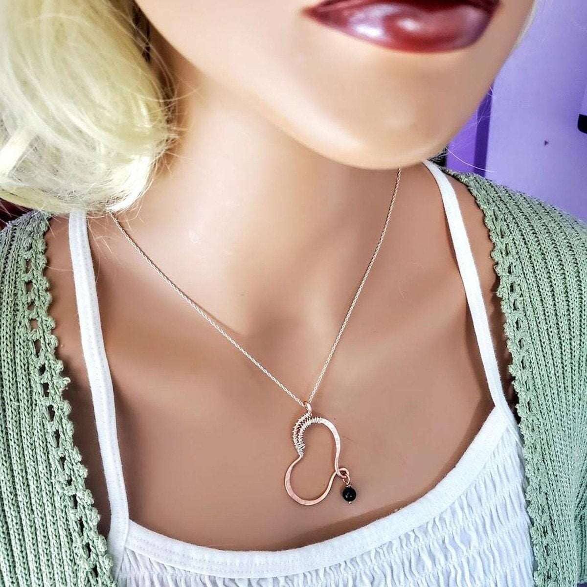 Alexa Martha Designs Necklace Copper Butterfly Wing Child Abuse Survivor Necklace