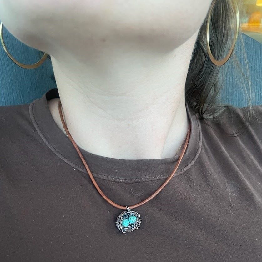 Alexa Martha Designs Necklace Copper Robin Nest Necklace with Up To 5 Beads