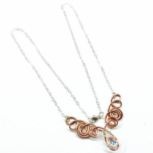 Alexa Martha Designs Necklace Copper Wire Sculpted Angel in Flight Necklace
