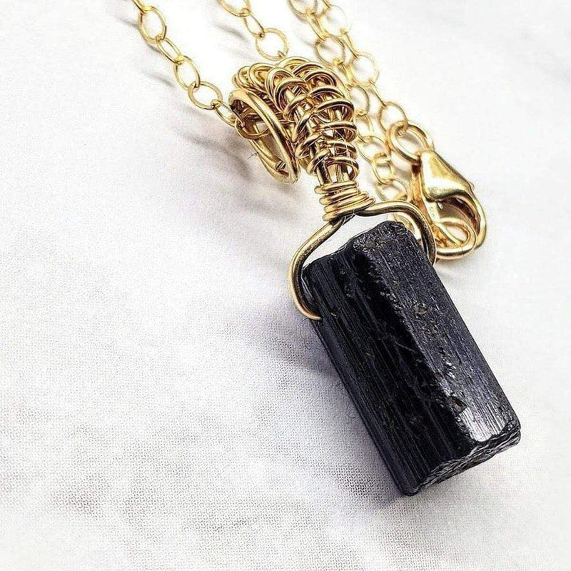 Alexa Martha Designs Necklace Default Title / Black Alexa Martha Designs Raw Black Tourmaline Gemstone Necklace