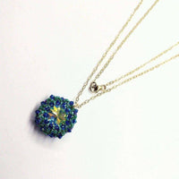 Alexa Martha Designs Necklace Default Title / Blue/Green Alexa Martha Designs Blue Green Beaded Super Sparkly Rivoli Crystal Necklace