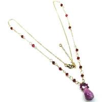 Alexa Martha Designs Necklace Default Title / Color Alexa Martha Designs Lavender Jade Drop Gemstone Wire Wrapped 14KT Gold Filled Necklace