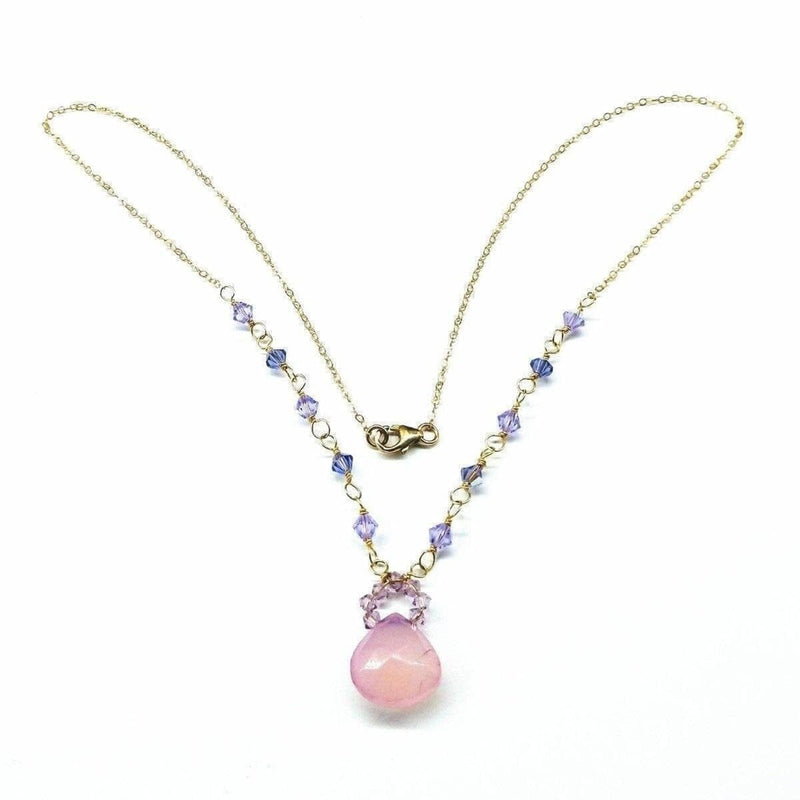 Alexa Martha Designs Necklace Default Title / Color Alexa Martha Designs Purple Chalcedony Drop 14 KT Gold Filled Necklace