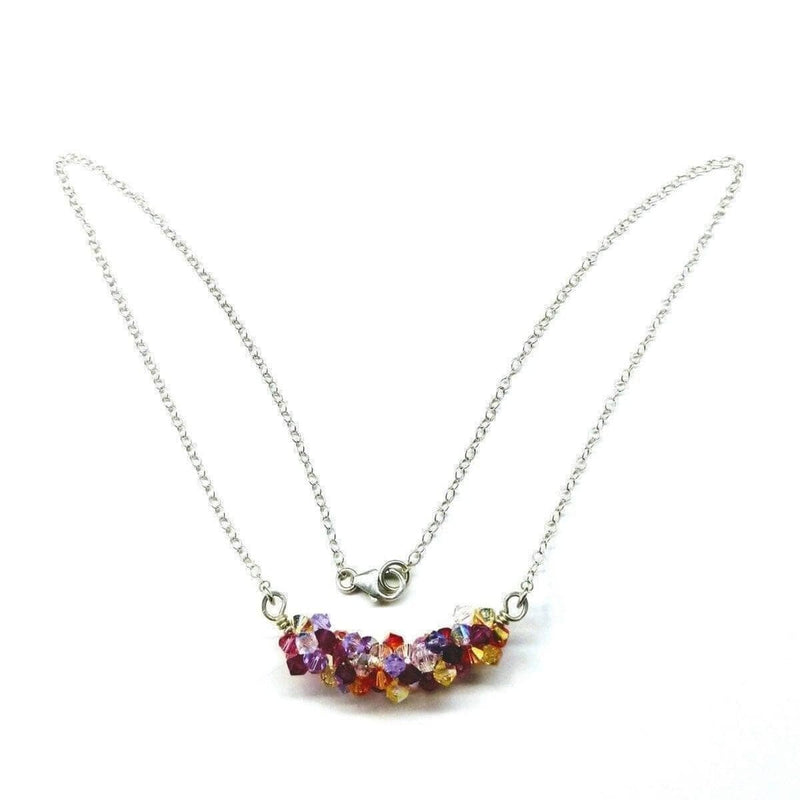 Alexa Martha Designs Necklace Default Title / Color Alexa Martha Designs Silver Multi Color Spring Blossom Crystal Necklace