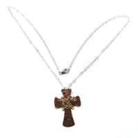 Alexa Martha Designs Necklace Default Title / Copper Alexa Martha Designs Chained Hammered Copper Cross Necklace For Him Or Her