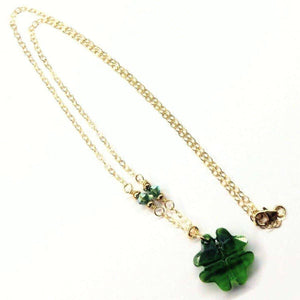 Alexa Martha Designs Necklace Default Title / Dark Green Alexa Martha Designs Dark Green Sparkly Swarovski Crystal Lucky Clover Necklace