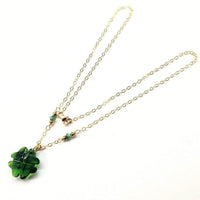 Alexa Martha Designs Necklace Default Title / Dark Green Alexa Martha Designs Dark Green Sparkly Swarovski Crystal Lucky Clover Necklace