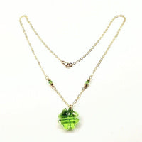 Alexa Martha Designs Necklace Default Title / Light Green Alexa Martha Designs Light Green Sparkly Swarovski Crystal Clover Necklace