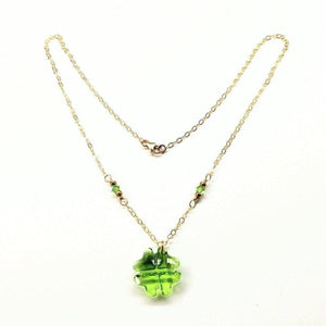 Alexa Martha Designs Necklace Default Title / Light Green Alexa Martha Designs Light Green Sparkly Swarovski Crystal Clover Necklace