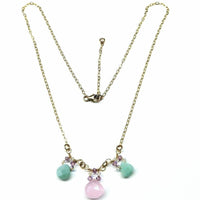 Alexa Martha Designs Necklace Default Title / Light Pink/Mint Alexa Martha Designs Light Pink and Mint Chalcedony 14 Kt Gold Filled Necklace