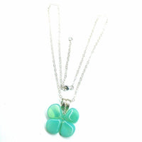 Alexa Martha Designs Necklace Default Title / Mint Green Alexa Martha Designs Mint Green Beaded Sterling Silver Clover Necklace