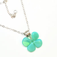 Alexa Martha Designs Necklace Default Title / Mint Green Alexa Martha Designs Mint Green Beaded Sterling Silver Clover Necklace