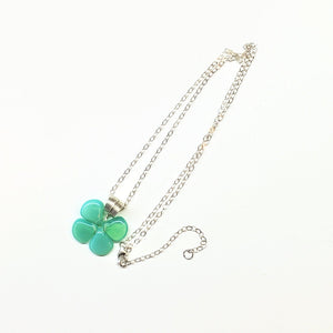 Alexa Martha Designs Necklace Default Title / Mint Green Alexa Martha Designs Mint Green Beaded Sterling Silver Clover Necklace