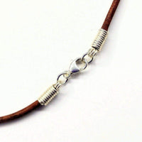 Alexa Martha Designs Necklace Default Title / Purple Alexa Martha Designs Silver Wrapped Purple Dyed Crackle Agate Point Leather Necklace