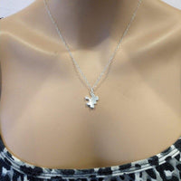 Alexa Martha Designs Necklace Default Title / Silver Alexa Martha Designs Sterling Silver Autism Awareness Puzzle Piece Chain Necklace