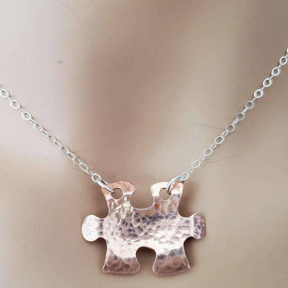 Alexa Martha Designs Necklace Handmade Hammered Copper Puzzle Piece Necklace