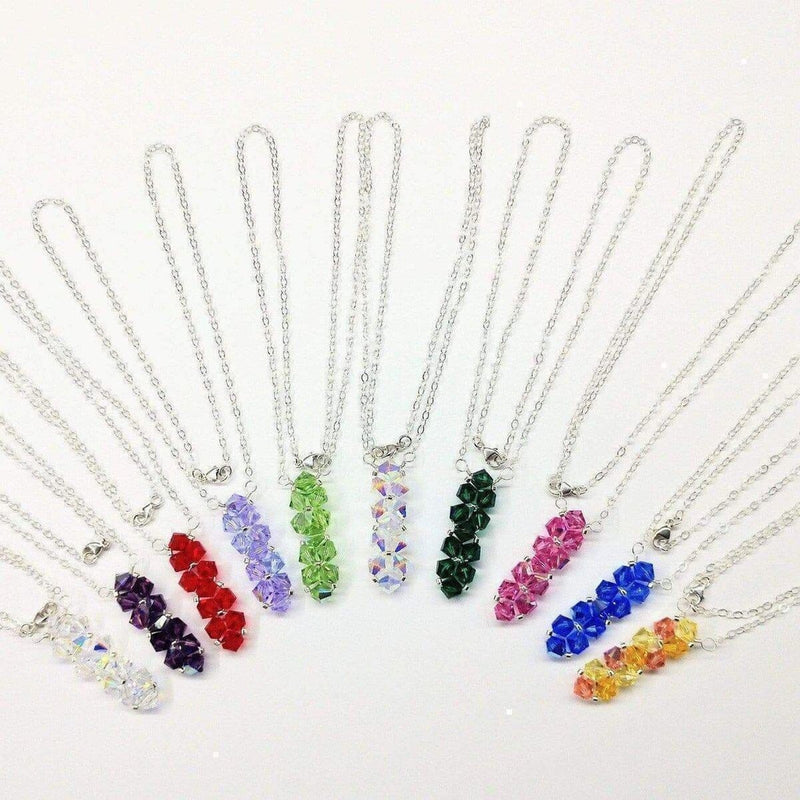 Alexa Martha Designs Necklace Handmade Wire Woven Crystal Rock Candy Necklace in Various Colors