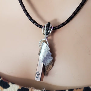 Alexa Martha Designs Necklace Stamped with Cross / Color Alexa Martha Designs Covid Memorial Silver Angelwing Necklace-Limited Special Edition