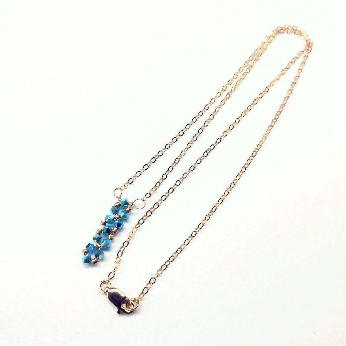 Alexa Martha Designs Necklace Tiny Super Sparkly Rock Candy Crystal Bar Necklace