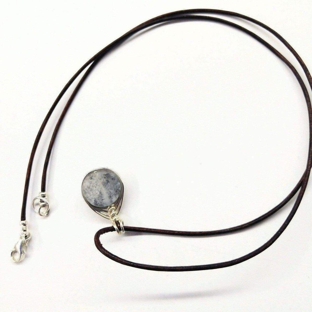 Alexa Martha Designs Necklace Wire Wrapped Rainbow Druzy Necklace
