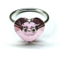 Alexa Martha Designs Ring 8 Alexa Martha Designs Light Purple Heart Swarovski Crystal Shank Button Bling Ring