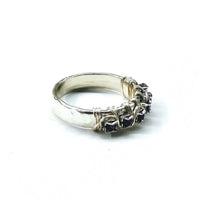 Alexa Martha Designs Ring Alexa Martha Designs Sterling Silver Hammered Amethyst Rhinestone Bling Ring