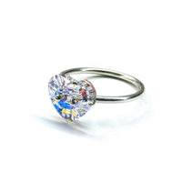 Alexa Martha Designs Ring Alexa Martha Designs Super Sparkly Sterling Silver Swarovski Crystal Heart Bling Ring