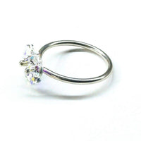 Alexa Martha Designs Ring Alexa Martha Designs Super Sparkly Sterling Silver Swarovski Crystal Heart Bling Ring