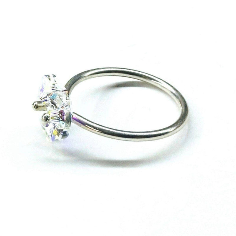 Alexa Martha Designs Ring Alexa Martha Designs Super Sparkly Sterling Silver Swarovski Crystal Heart Bling Ring