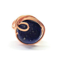 Alexa Martha Designs Ring Alexa Martha Designs Wire Wrapped Lapis Lazuli Copper Ring