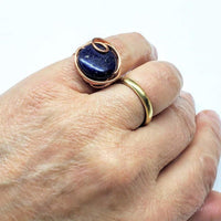 Alexa Martha Designs Ring Alexa Martha Designs Wire Wrapped Lapis Lazuli Copper Ring