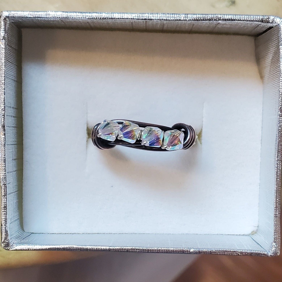 Alexa Martha Designs Ring Copper Multi Wire Wrapped Super Sparkly Bling Ring