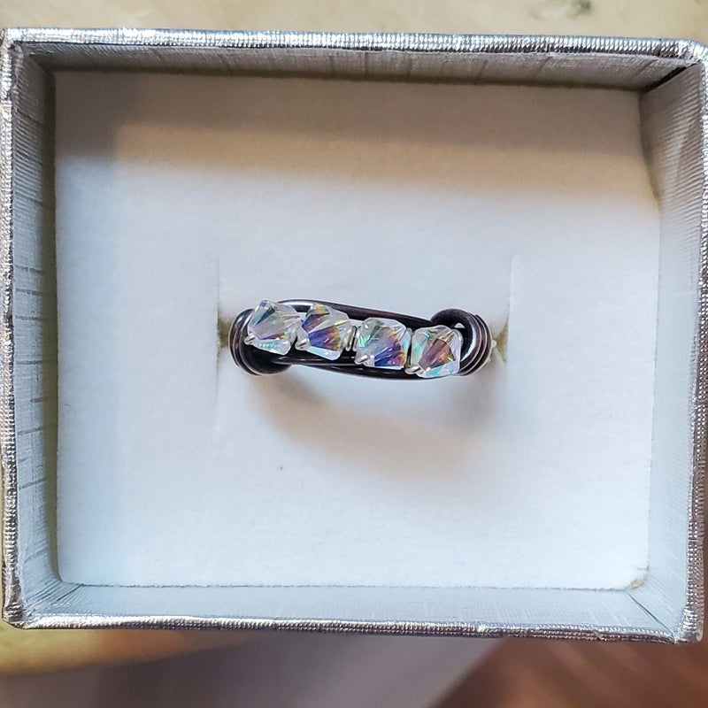 Alexa Martha Designs Ring Copper Multi Wire Wrapped Super Sparkly Bling Ring