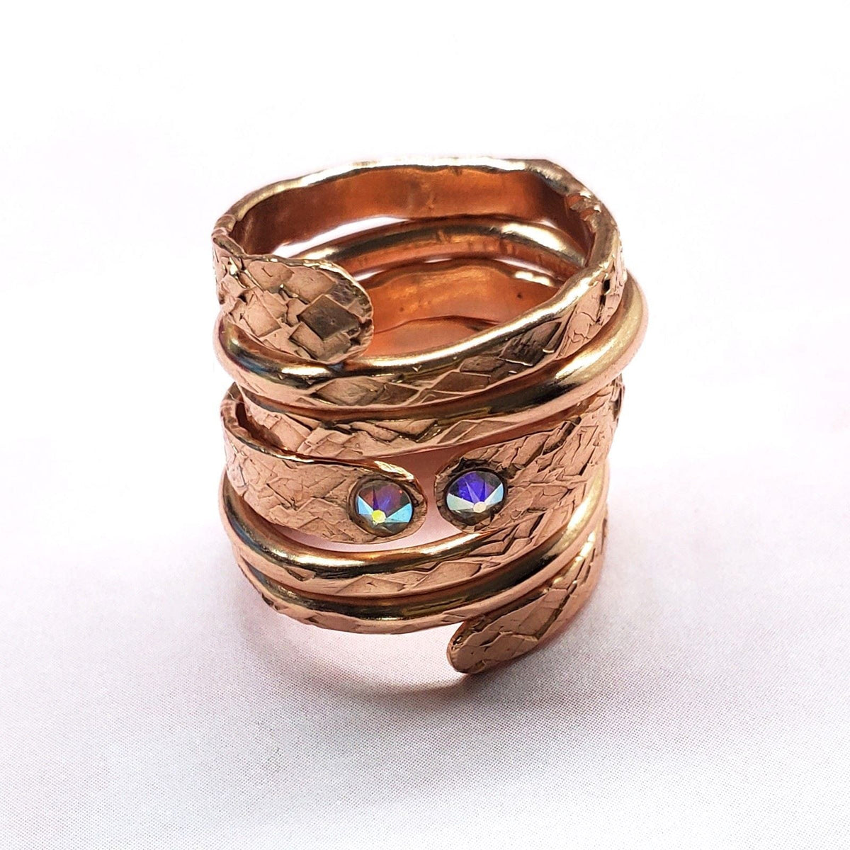 Alexa Martha Designs Ring Crystal Embedded Wrap Around Ring