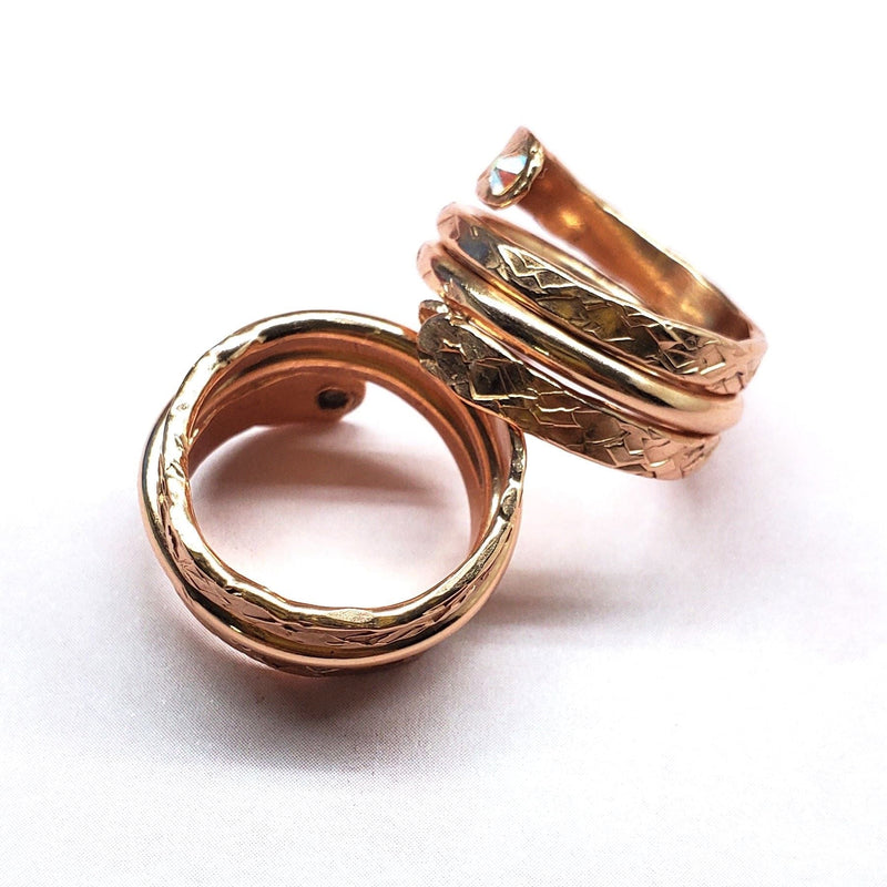 Alexa Martha Designs Ring Crystal Embedded Wrap Around Ring