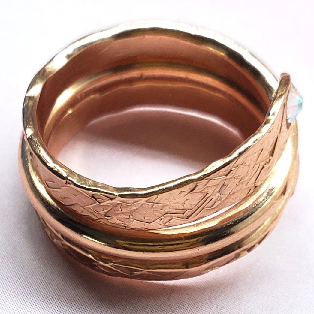 Alexa Martha Designs Ring Crystal Embedded Wrap Around Ring