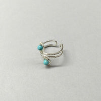 Alexa Martha Designs Ring Default Title / Silver/Turquoise Alexa Martha Designs Sterling Silver Turquoise Adjustable Wire Wrap Finger Toe Ring